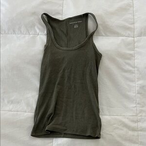 American Eagle Dark Green Ribbed Tank